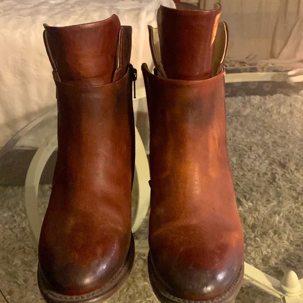 FREEBIRD Leather Booties Zip Bohemian Shoes^make offer^